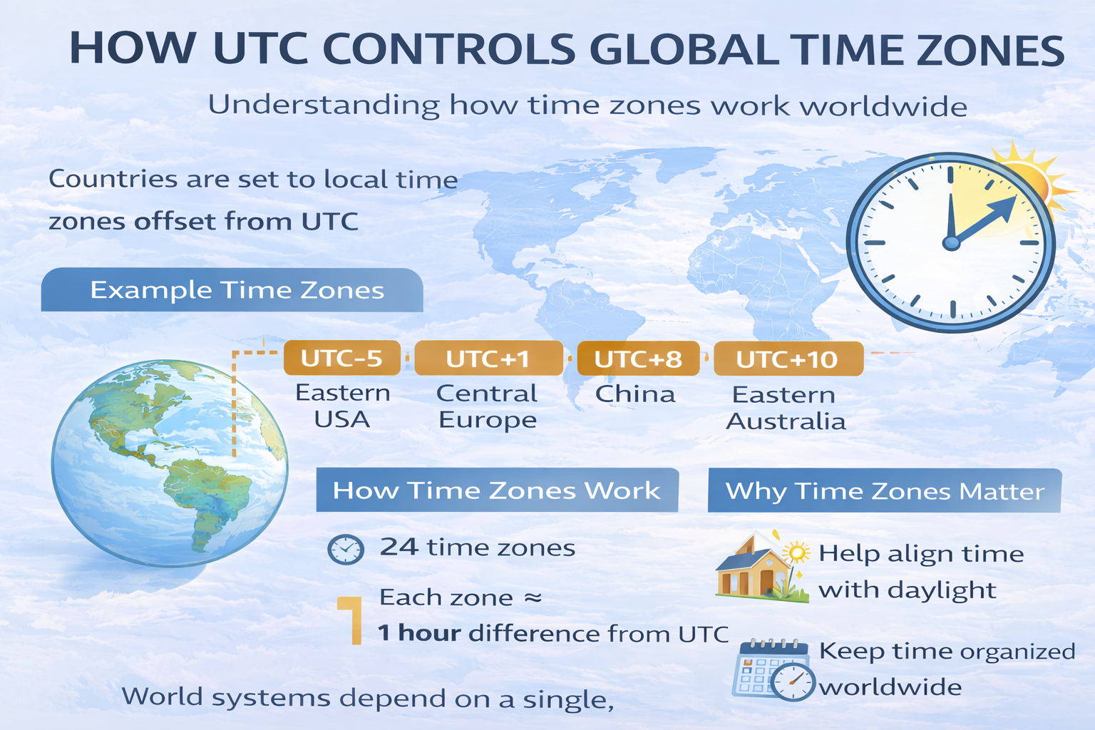 How UTC Controls Global Time Zones