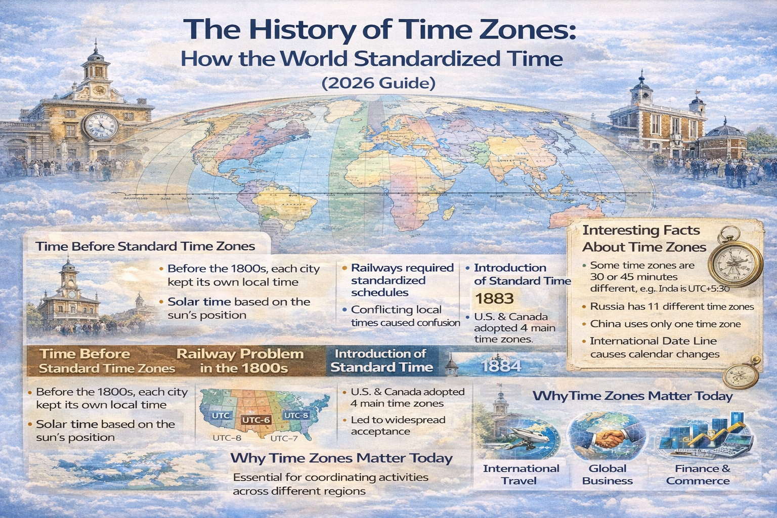The History of Time Zones: How the World Standardized Time (2026 Guide)