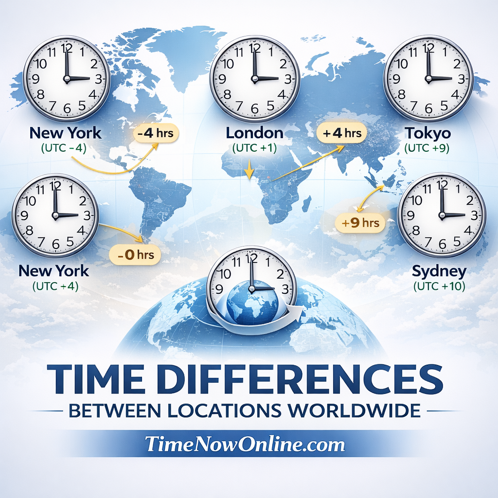 Time Differences Between Locations Worldwide: A Simple Guide to Understanding Global Time