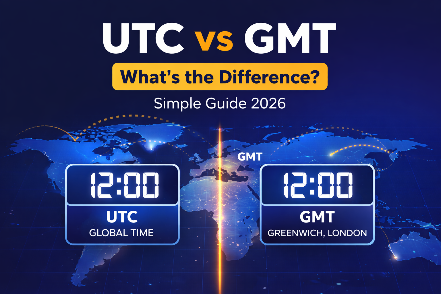 UTC vs GMT: What’s the Difference? (Simple 2026 Guide)